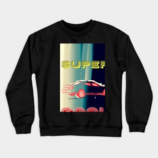 Super Cool Car Illustration Vector Design Crewneck Sweatshirt